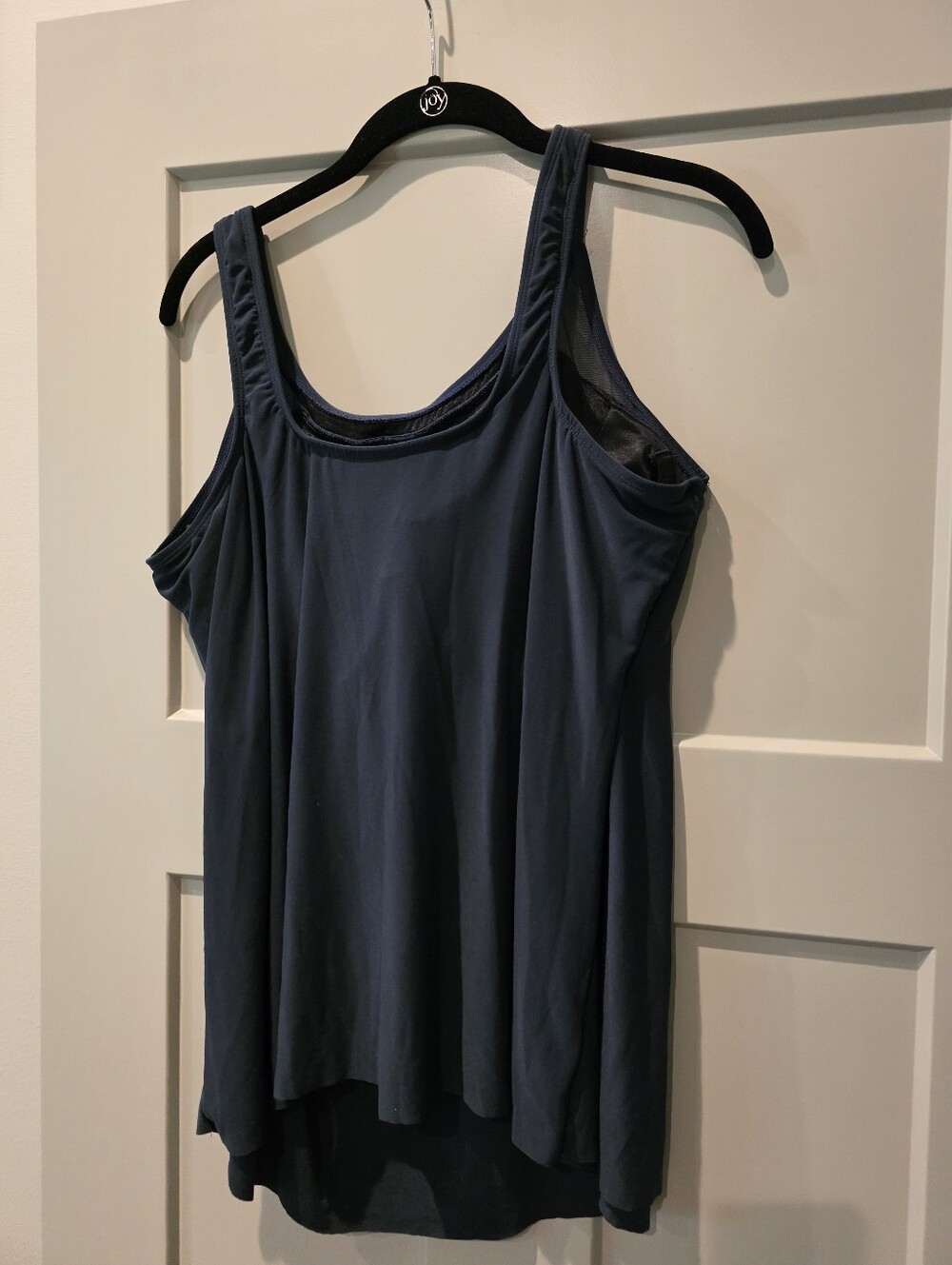 Miraclesuit Women's Size 14DD Underwire Tankini Swim Top Ursula Navy Blue - Picture 4 of 5